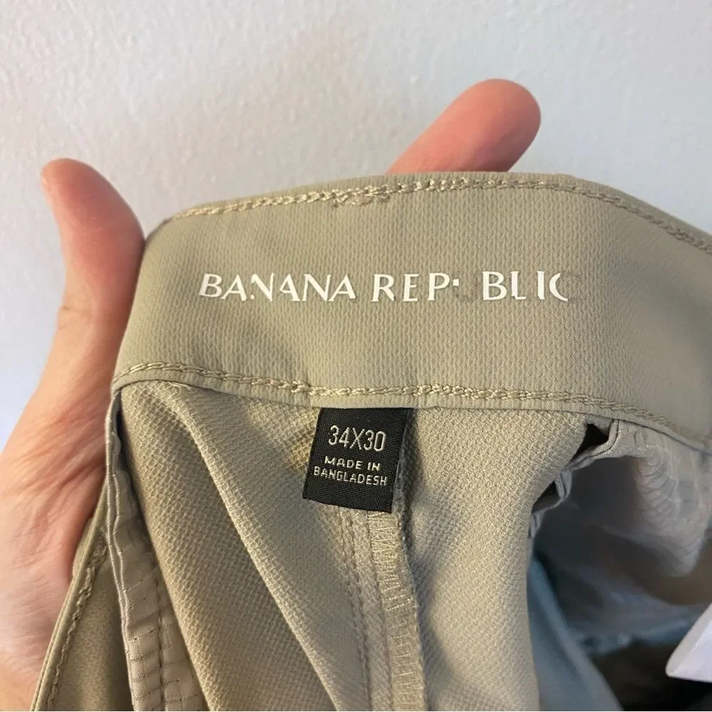 Banana Republic tan stretch Chino khaki work golf Pants 34x30
